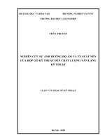 Nghiên cứu sự ảnh hưởng độ ẩm và tỷ suất nén của hộp gỗ kỹ thuật đến chất lượng ván lạng kỹ thuật 