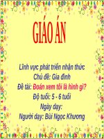 Giáo án điện tử Lớp Lá đề tài Đoán xem tôi là hình gì