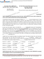 de thi thu thpt qg mon anh truong chuyen quoc hoc hue lan 1 nam 2017 co loi giai chi tiet