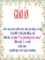Giáo án điện tử Lớp lá Truyện con gà trống kiêu căng