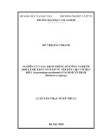Nghiên cứu xác định thông số công nghệ ép hợp lý để tạo ván dăm từ nguyên liệu vỏ hạt điều (anacardium occidentale) và dăm gỗ tràm (melaleuca cajiputy) 