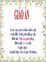 Giáo án điện tử lớp Lá Vẽ con gà trống