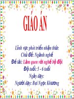 Giáo án điện tử Lớp Lá đề tài Làm quen với nghề bộ đội