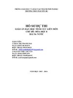 Tích hợp các môn sinh học 6, 7, 8, 9; địa lí 6, 7; giáo dục bảo vệ môi trường trong các môn học vào dạy học môn hóa học 8  bài 36 nước