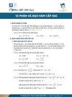 Tóm tắt bài học - Ôn tập Môn Toán Lớp 11