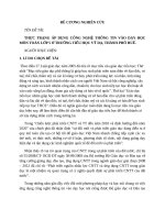 THỰC TRẠNG ÁP DỤNG CÔNG NGHỆ THÔNG TIN VÀO DẠY HỌC MÔN TOÁN LỚP 5 Ở TRƯỜNG TIỂU HỌC