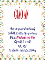 Giáo án điện tử Lớp Lá đề tài Vẽ thuyền trên biển