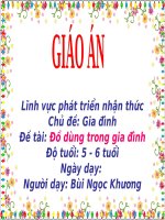 Giáo án điện tử Lớp Lá đề tài Đồ dùng trong gia đình