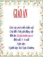 Giáo án điện tử lớp Lá Xé dán hình con cá