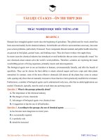 Trắc nghiệm đọc hiểu tiếng anh 