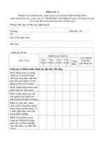 Phiếu tự đánh giá xếp loại của giáo viên Mầm non mới