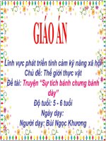 Giáo án điện tử Lớp Lá đề tài Truyện sự tích bánh chưng bánh dày
