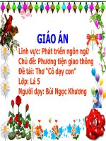 Giáo án điện tử mẫu giáo 5 tuổi đề tài thơ cô dạy con