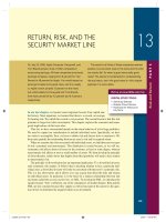Chapter 13  return, risk, and the security market line 