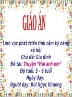 Giáo án điện tử Lớp Lá đề tài Truyện hai anh em