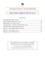 600 câu trắc nghiệm lý thuyết vật lý