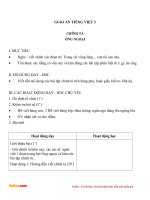 Giáo án Tiếng Việt 3 tuần 4: Chính tả - Nghe - viết: Ông ngoại