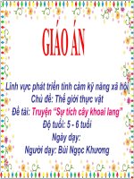 Giáo án điện tử Lớp Lá đề tài Truyện sự tích cây khoai lang