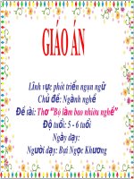Giáo án điện tử Lớp Lá đề tài Thơ bé làm bao nhiêu nghề
