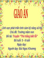 Giáo án điện tử mẫu giáo 5 tuổi đề tài Truyện thỏ trắng biết lỗi