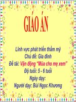 Giáo án điện tử Lớp Lá đề tài Vận động múa cho mẹ xem