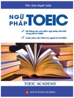 LUYỆN THI TOEIC. ĐIỂM NGỮ PHÁP ĐẦU TIÊN (2)  ĐÁP ÁN