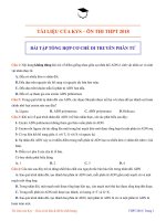 Bài tập tổng hợp cơ chế di truyền phân tử 