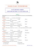 50 câu hỏi trắc nghiệm chuyên đề ngữ pháp từ vựng phần 2 