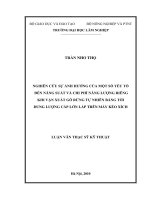 Nghiên cứu sự ảnh hưởng của một số yếu tố đến năng suất và chi phí năng lượng riêng khi vận xuất gỗ rừng tự nhiên bằng tời dung lượng cáp lớn lắp trên máy kéo xích 