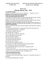 Báo cáo tổng kết năm học của tổ hoá sinh trường THCS 