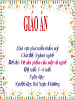 Giáo án điện tử Lớp Lá đề tài Vẽ sản phẩm của một số nghề