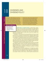 Chapter 18  dividends and dividend policy 
