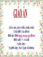 Giáo án điện tử mẫu giáo 5 tuổi đề tài Đồ dùng trong gia đình