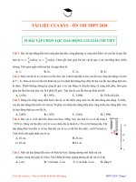 10 bài tập chọn lọc dao động cơ giải chi tiết 