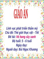 Giáo án điện tử mẫu giáo 5 tuổi đề tài Vẽ hàng cây xanh