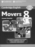 Movers 8   answer booklet  