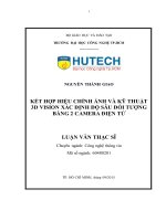 Kết hợp chỉnh ảnh và kỹ thuật 3d vision xác định độ sâu đối tượng bằng 2 camera điện tử  