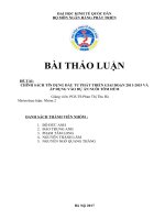 Tiểu luận môn ngân hàng phát triển chính sách tín dụng đầu tư phát triển giai đoạn 2011   2015 và áp dụng vào dự án nuôi tôm hùm 