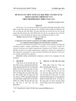 Đề xuất cấu trúc năng lực đọc hiểu văn bản tự sự trong chương trình ngữ văn theo mô hình phát triển năng lực