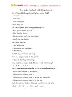 Trắc nghiệm Sinh học 10 bài 2: Các giới sinh vật