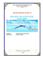 Dự án sản xuất nước tinh khiết 