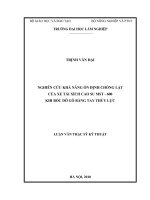 Nghiên cứu khả năng ổn định chống lật của xe tái xích cao su MST   600 khi bốc dỡ gỗ bằng tay thuỷ lực 