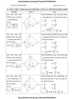 TỔNG HỢP CÔNG THỨC TOÁN, THẦY HOÀNG HẢI