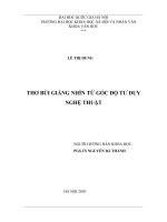 Luận văn thạc sĩ thơ bùi giáng nhìn từ góc độ tư duy nghệ thuật 