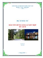Dự án bảo tồn rừng săng lẻ kết hợp du lịch 