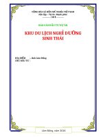 Dự án khu du lịch nghỉ dưỡng sinh thái lâm đồng 