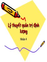 Lý thuyết quản trị định lượng