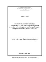Quản lý hoạt động giáo dục ngoài giờ lên lớp theo hướng phát huy tính tích cực của học sinh các trường THPT huyện Thanh Miện, tỉnh Hải Dương (LV thạc sĩ)