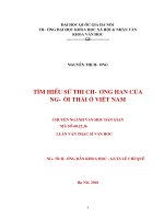 Luận văn thạc sĩ tìm hiểu sử thi chương han của người thái ở việt nam 