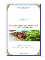 Dự án trang trại trồng trọt   chăn nuôi kết hợp 